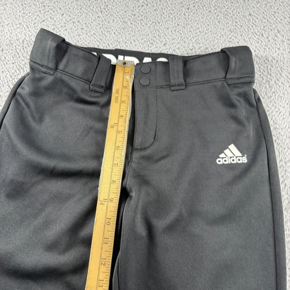 Adidas‎ Baseball Pants Black Youth Small Triple Stripe Reinforced Knee